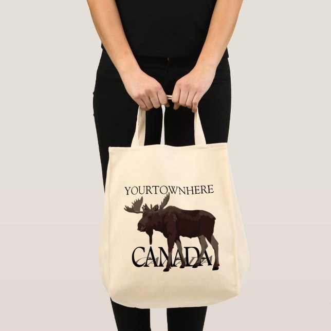 Canada Moose Tote Bag Custom Canada Bags (Front (Product))