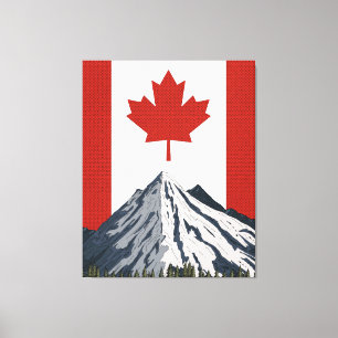 Canada Mountain Travel poster Canvas Print