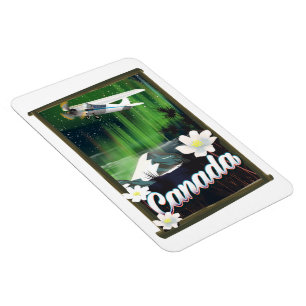 Canada mountain travel poster magnet