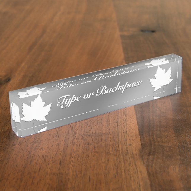 Canada Name Plates Personalized Canada Name Plate (Side)