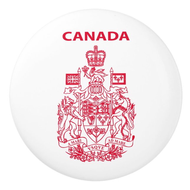 Canada national emblem ceramic knob (Front)