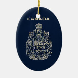 Canada national emblem ceramic ornament