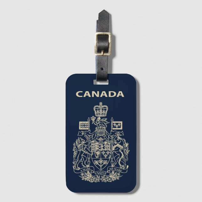 Canada national emblem luggage tag (Front Vertical)