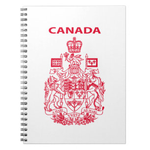 Canada national emblem notebook