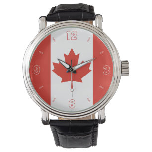 Canada National Flag Elegant Patriotic Watch