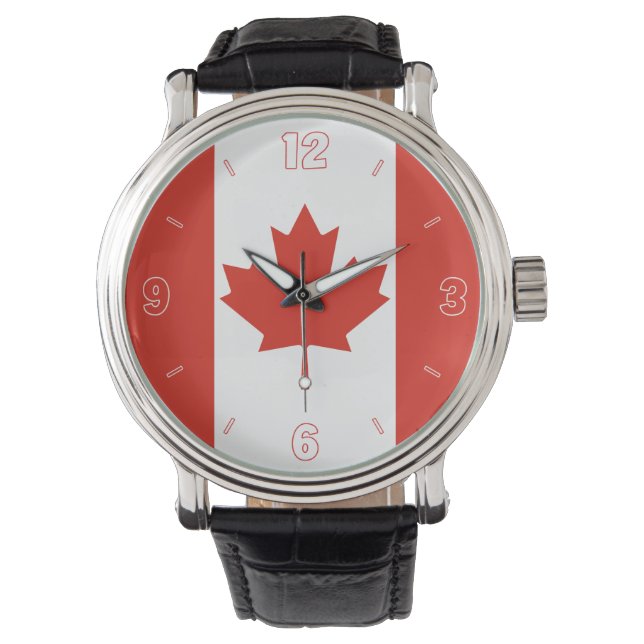 Canada National Flag Elegant Patriotic Watch (Front)