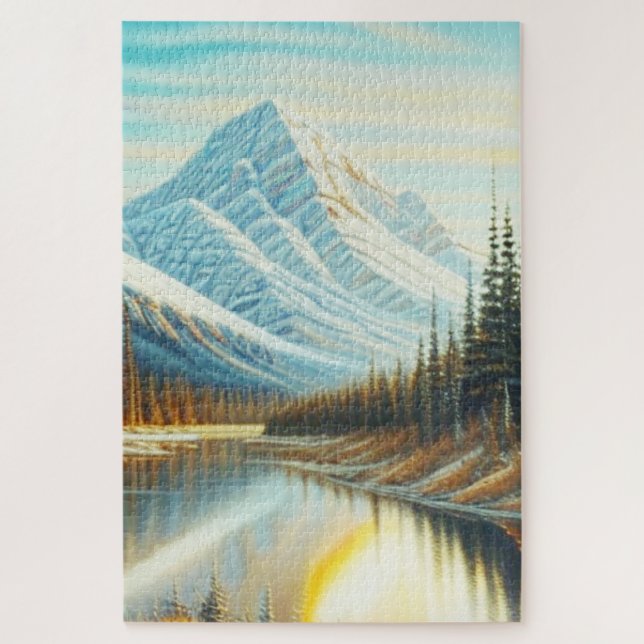 Canada Nature Landscape Oil Painting     Jigsaw Puzzle (Vertical)