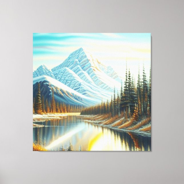 Canada Nature Landscape - Stunning Mountain Art Canvas Print (Front)
