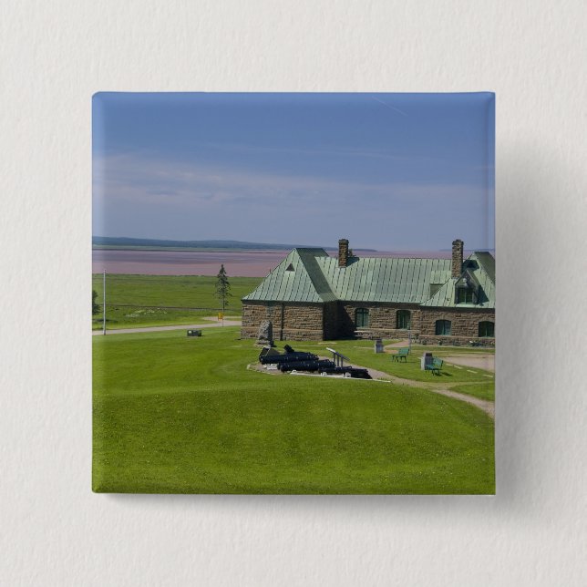 Canada, New Brunswick, Aulac. Fort Cumberland 2 Inch Square Button (Front)