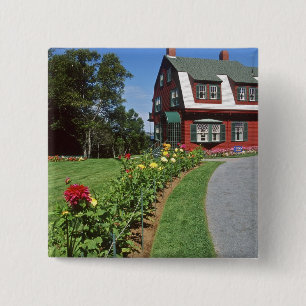 Canada, New Brunswick, Campobello Island. 2 Inch Square Button