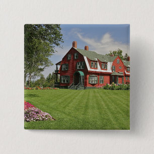 Canada, New Brunswick, Campobello Island. 2 Inch Square Button