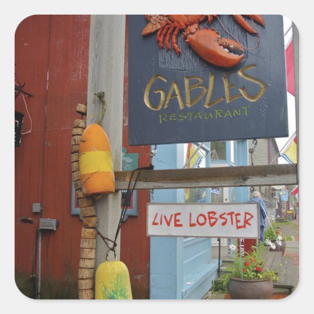 Canada, New Brunswick, St Andrews. Colourful Square Sticker (Front)