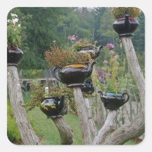 Canada, New Brunswick, St Andrews. Teapots Square Sticker