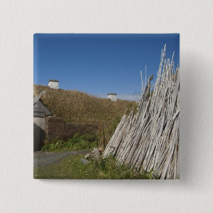 Canada, Newfoundland and Labrador, L'Anse Aux 2 Inch Square Button