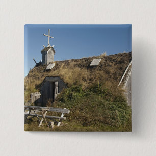 Canada, Newfoundland and Labrador, L'Anse Aux 2 Inch Square Button