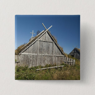 Canada, Newfoundland and Labrador, L'Anse Aux 3 2 Inch Square Button