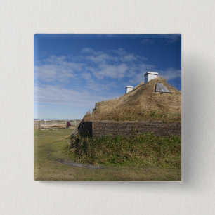 Canada, Newfoundland and Labrador, L'Anse Aux 4 2 Inch Square Button