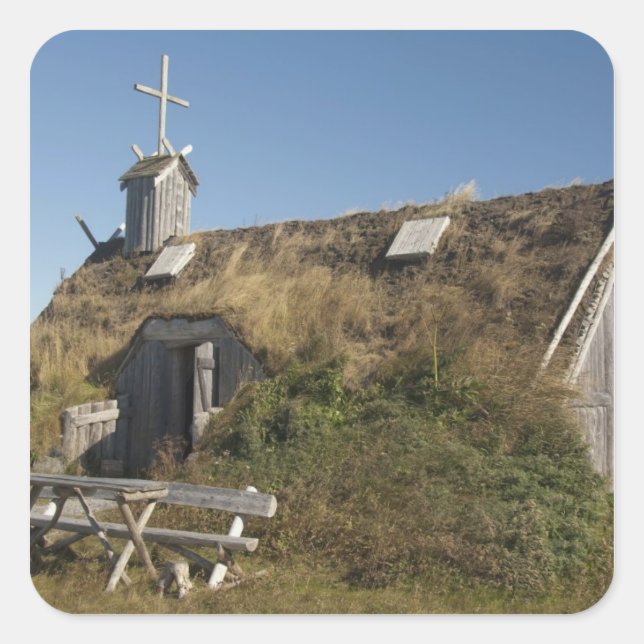 Canada, Newfoundland and Labrador, L'Anse Aux Square Sticker (Front)