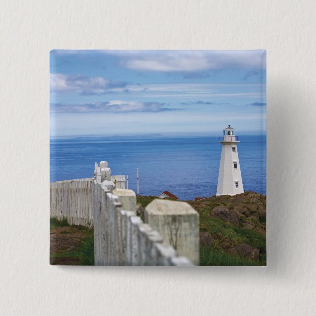 Canada, Newfoundland, Cape Spear National 3 2 Inch Square Button (Front)