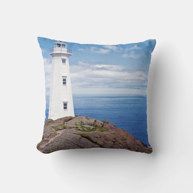 Canada, Newfoundland, Cape Spear National Throw Pillow (Front)
