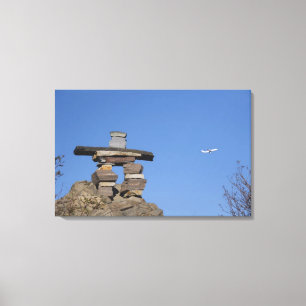 Canada, Newfoundland, St. John's. Inukshuk (to Canvas Print