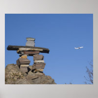 Canada, Newfoundland, St. John's. Inukshuk (to
