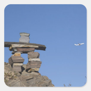 Canada, Newfoundland, St. John's. Inukshuk (to Square Sticker