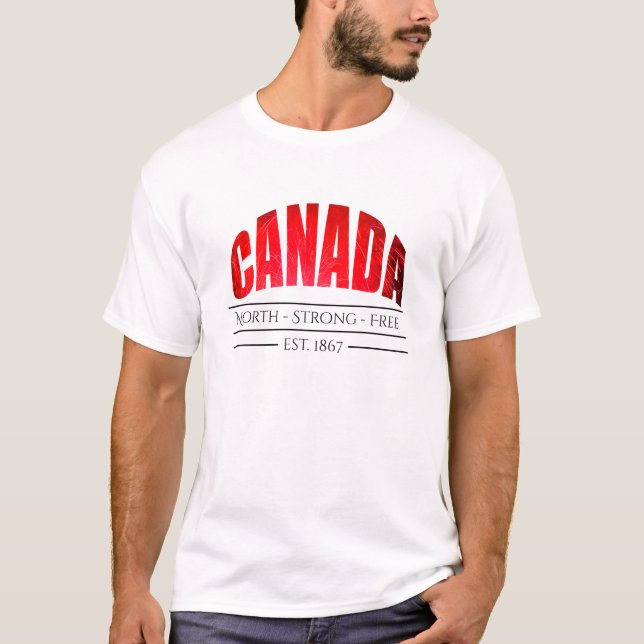 Canada North Strong Free est.1867 - T-Shirt (Front)