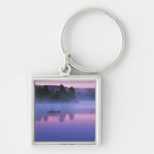 Canada, Ontario, Algonguin Park, Canoeist on Keychain