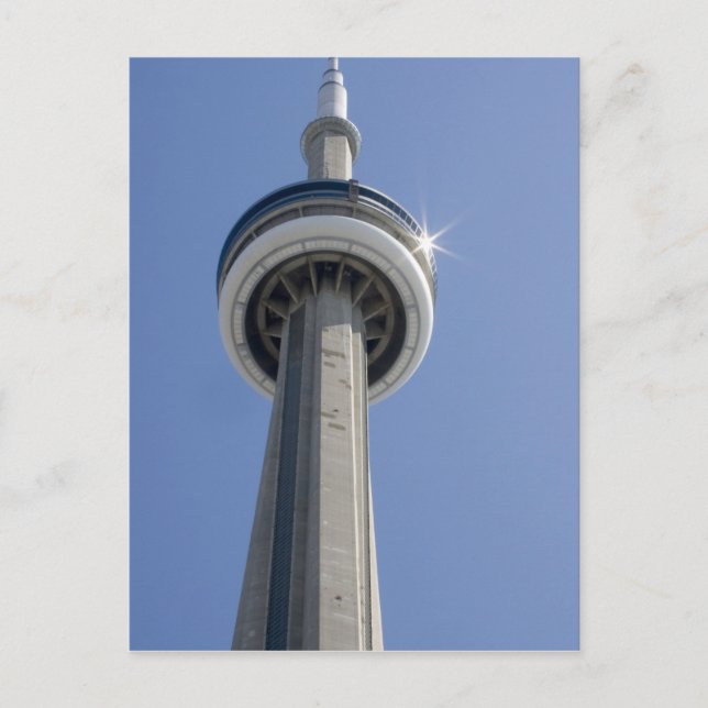 Canada, Ontario, Toronto. Top of CN Tower with Postcard (Front)