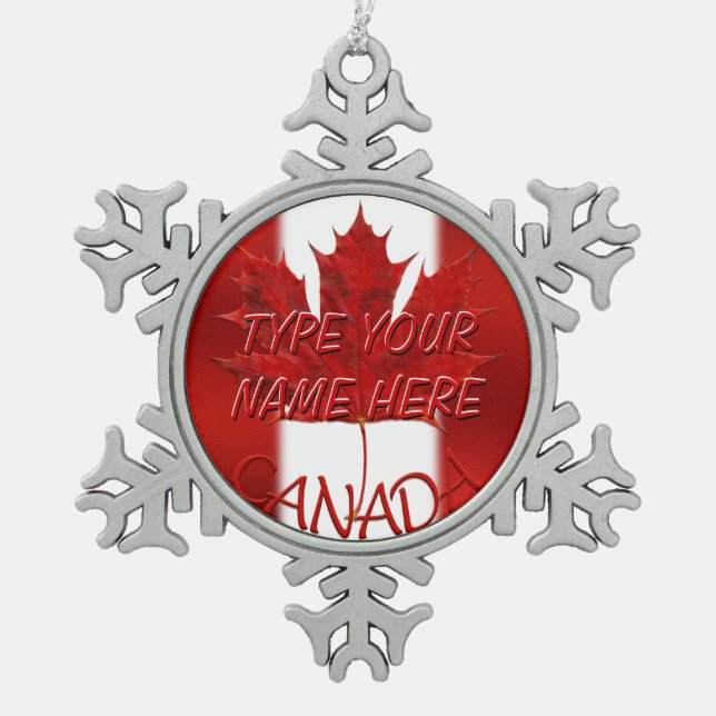 Canada Ornament Personalized Canada Souvenir (Front)