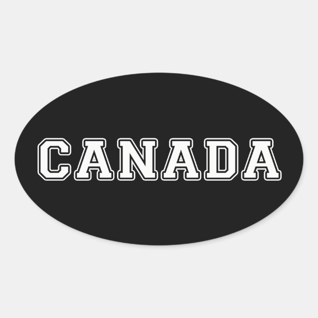 Canada Oval Sticker (Front)