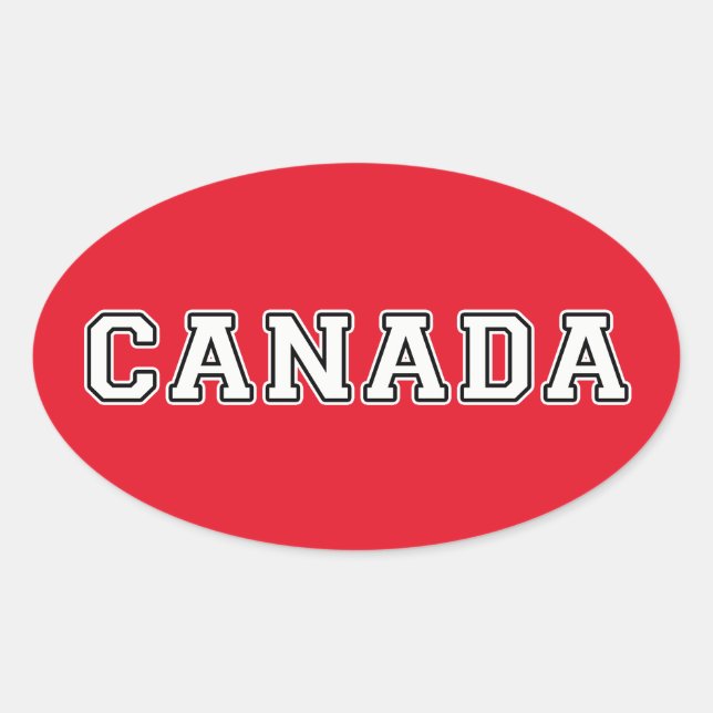 Canada Oval Sticker (Front)