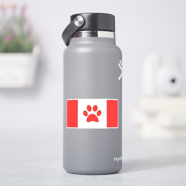 Canada Paw Flag - Funny Canadian Flag  (HydroFlask)
