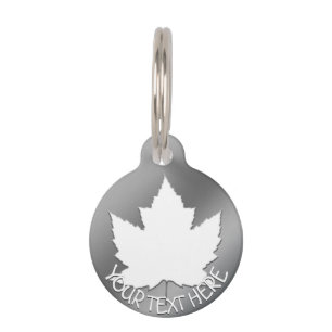 Canada Pet Tag Personalized Canada Maple Leaf Tag
