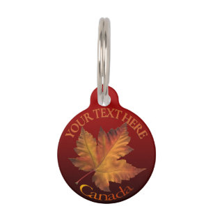 Canada Pet Tag Personalized Canada Maple Leaf Tag