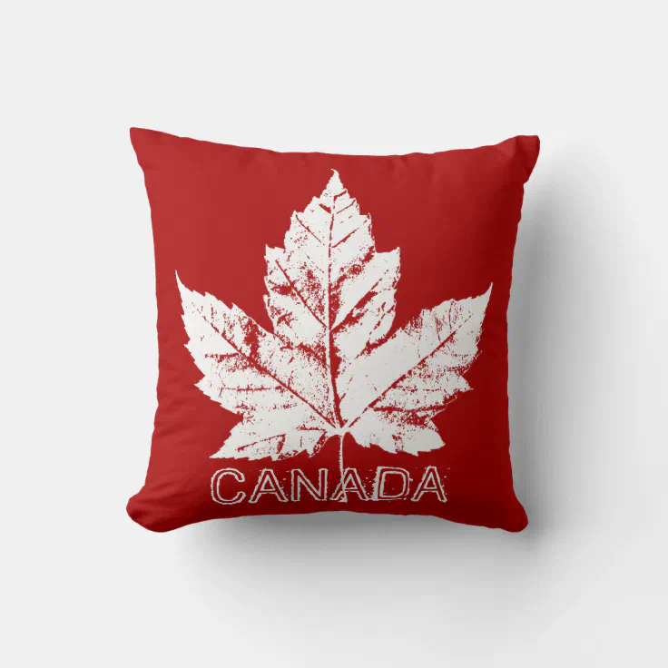 Canada Pillow Red Flag Leaf Throw Pillows & Decor Zazzle