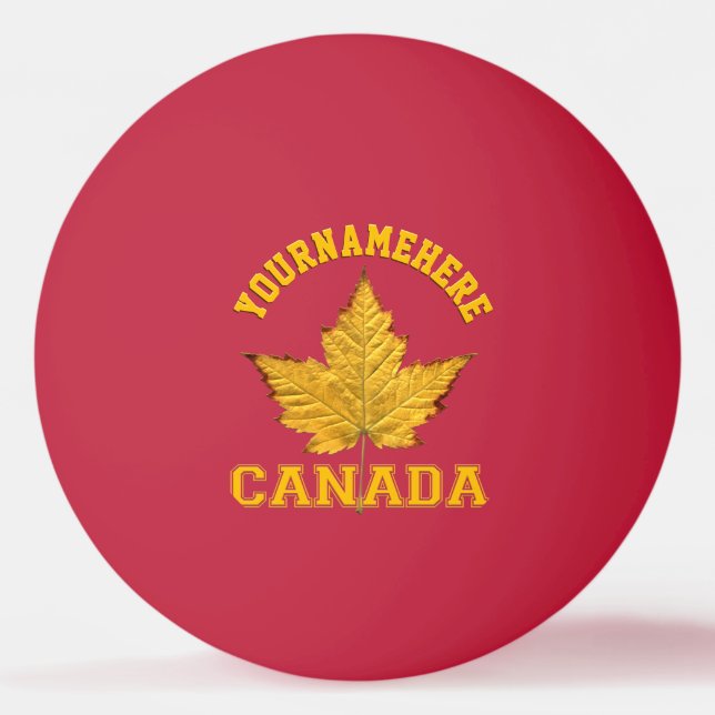 Canada Ping Pong Ball Personalized Canada Balls (Front)