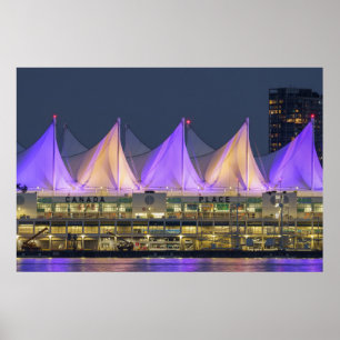 Canada Place At Night Poster