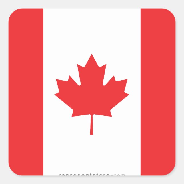 Canada Plain Flag Square Sticker (Front)