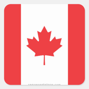 Canada Plain Flag Square Sticker