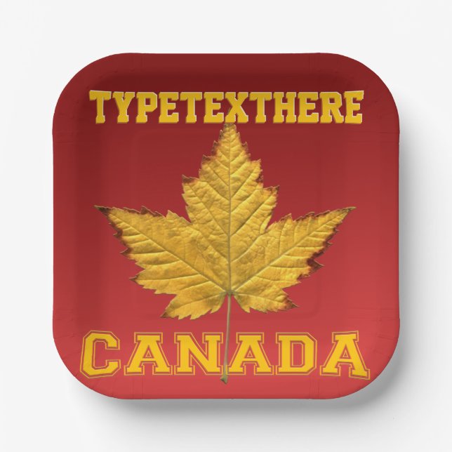 Canada Plates Personalized Canada Team Paper Plate (Front)