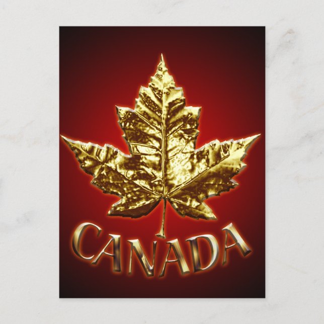 Canada Postcards Gold Canada Souvenir Postcards (Front)