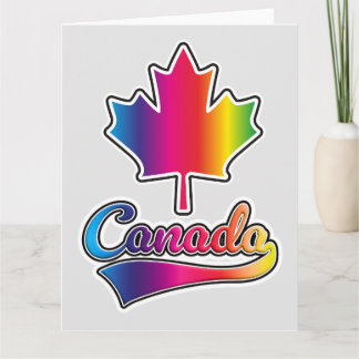 Canada Pride rainbow logo Card