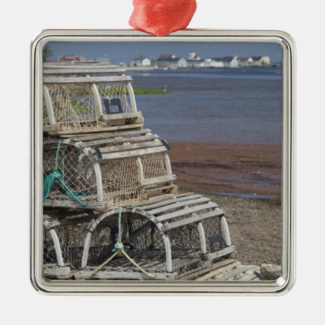 Canada, Prince Edward Island, Rustico. Lobster Metal Ornament (Front)