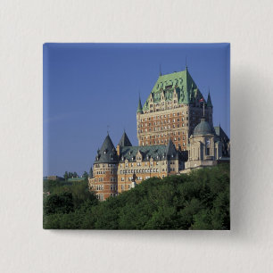 Canada, Quebec City.  Chateau Frontenac. 2 Inch Square Button