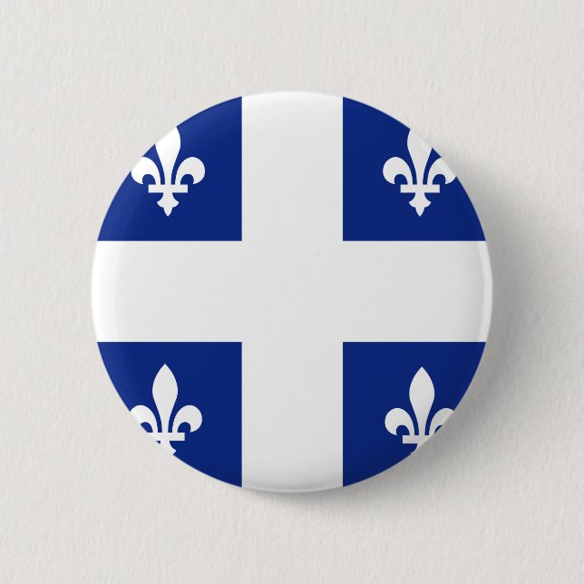 Canada Quebec High quality Flag 2 Inch Round Button (Front)
