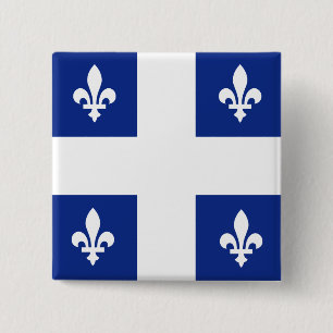 Canada Quebec High quality Flag 2 Inch Square Button