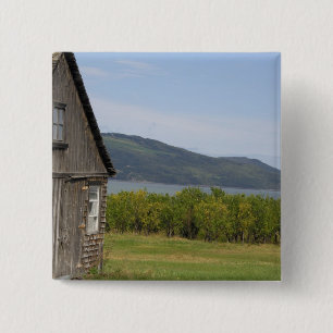 Canada, Quebec, L'isle-aux-Coudres, 2 Inch Square Button