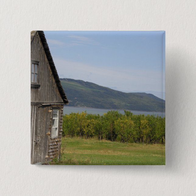 Canada,  Quebec,  L'isle-aux-Coudres, 2 Inch Square Button (Front)